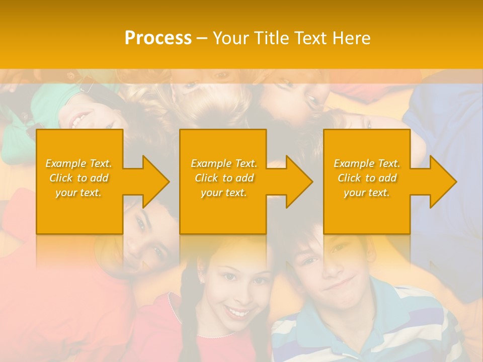 A Group Of Kids Laying On A Bed Together PowerPoint Template