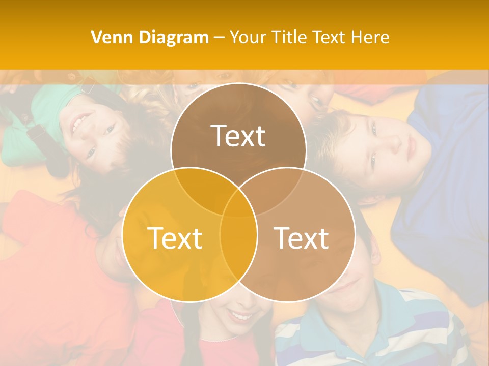 A Group Of Kids Laying On A Bed Together PowerPoint Template