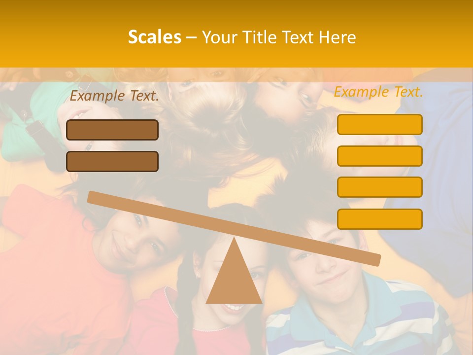 A Group Of Kids Laying On A Bed Together PowerPoint Template