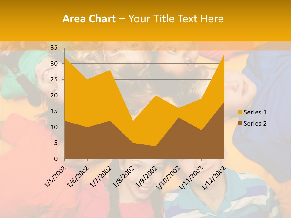 A Group Of Kids Laying On A Bed Together PowerPoint Template