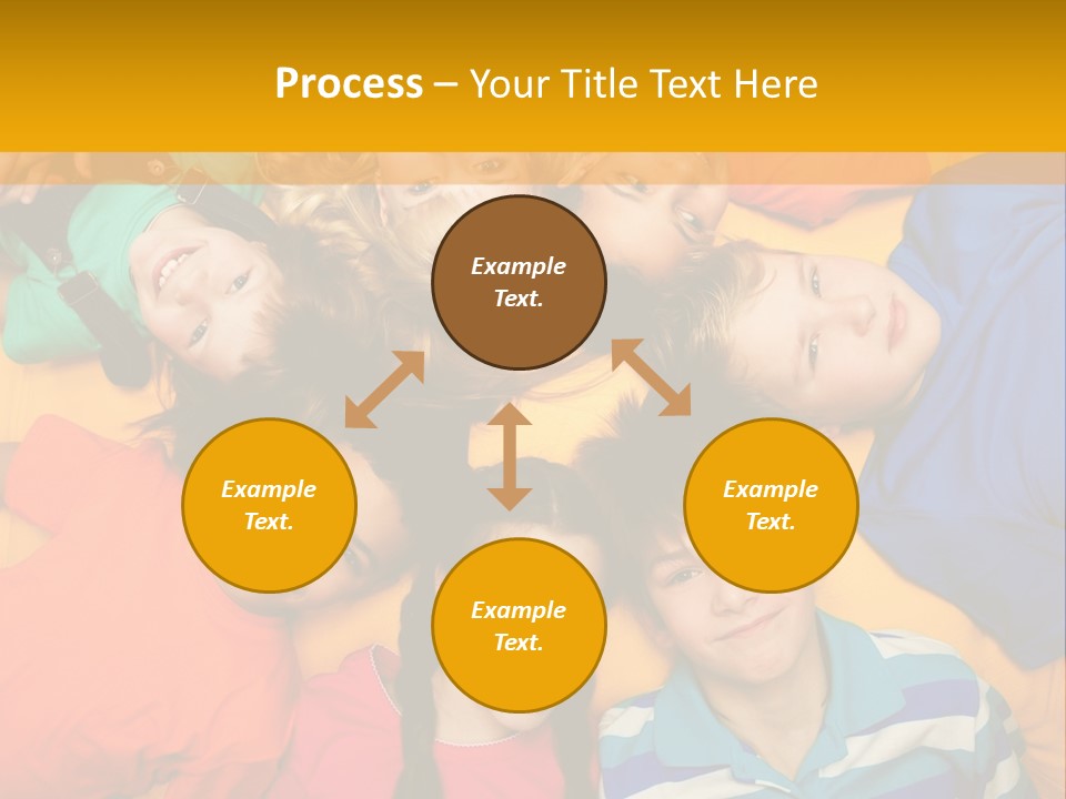 A Group Of Kids Laying On A Bed Together PowerPoint Template