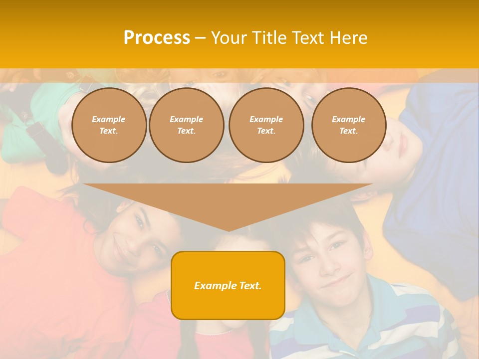 A Group Of Kids Laying On A Bed Together PowerPoint Template