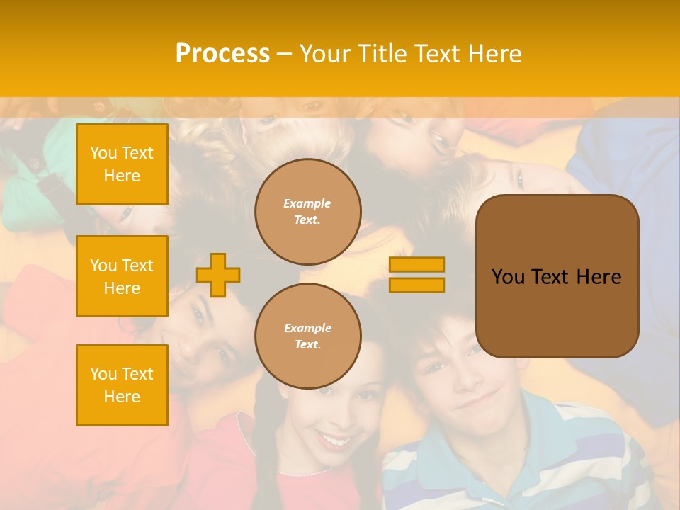 A Group Of Kids Laying On A Bed Together PowerPoint Template