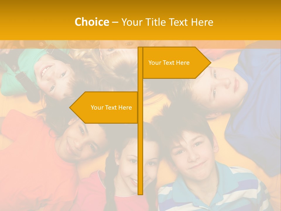 A Group Of Kids Laying On A Bed Together PowerPoint Template
