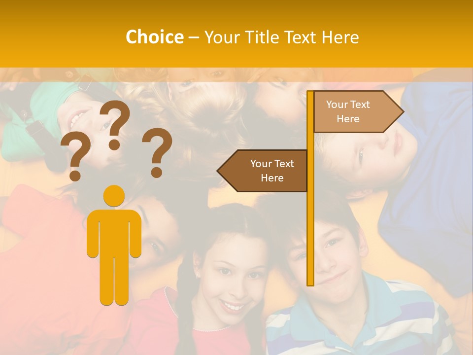 A Group Of Kids Laying On A Bed Together PowerPoint Template