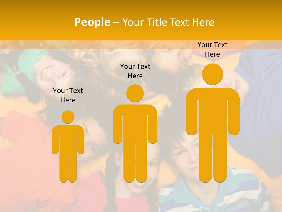 A Group Of Kids Laying On A Bed Together PowerPoint Template