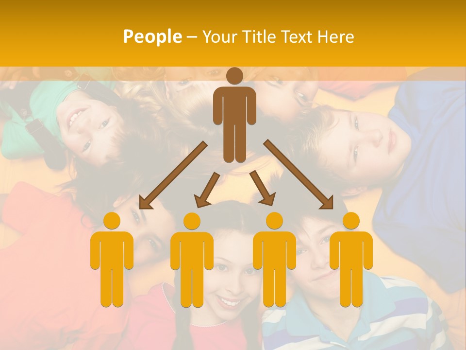 A Group Of Kids Laying On A Bed Together PowerPoint Template