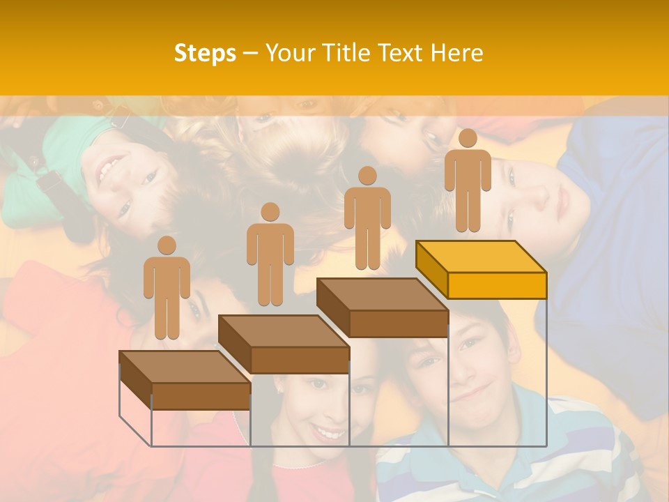 A Group Of Kids Laying On A Bed Together PowerPoint Template
