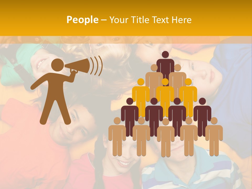 A Group Of Kids Laying On A Bed Together PowerPoint Template