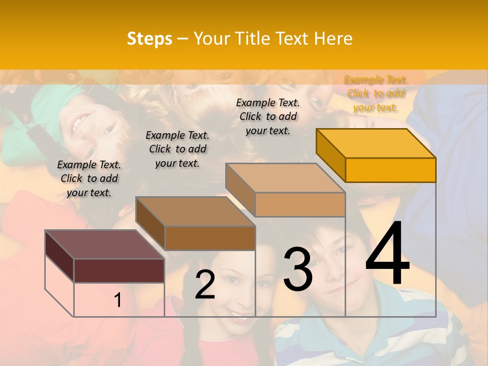 A Group Of Kids Laying On A Bed Together PowerPoint Template