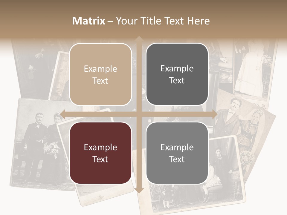 Nostalgic Marriage Sepia PowerPoint Template