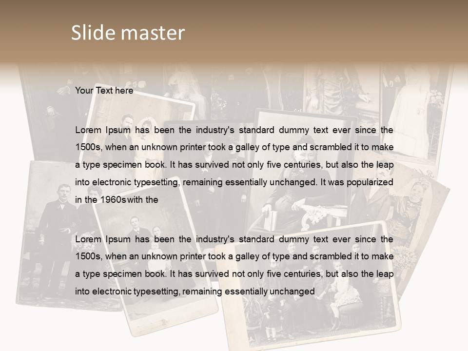 Nostalgic Marriage Sepia PowerPoint Template