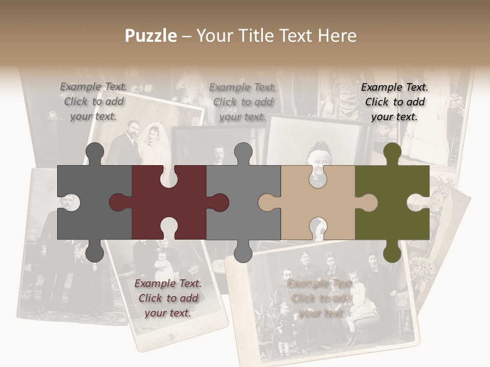 Nostalgic Marriage Sepia PowerPoint Template