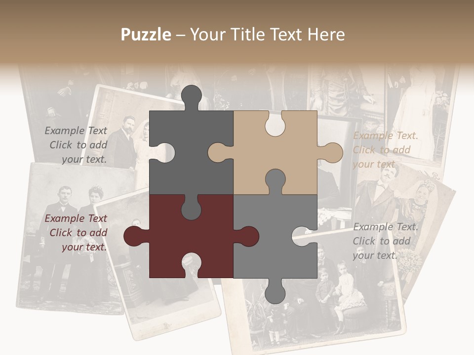 Nostalgic Marriage Sepia PowerPoint Template
