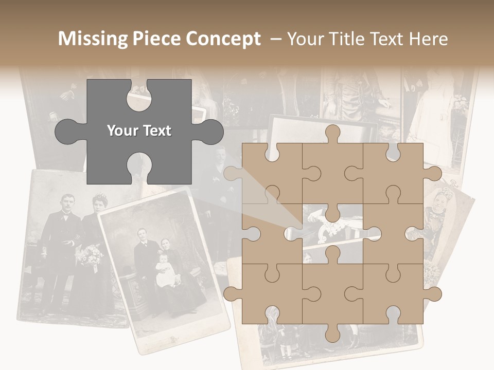 Nostalgic Marriage Sepia PowerPoint Template