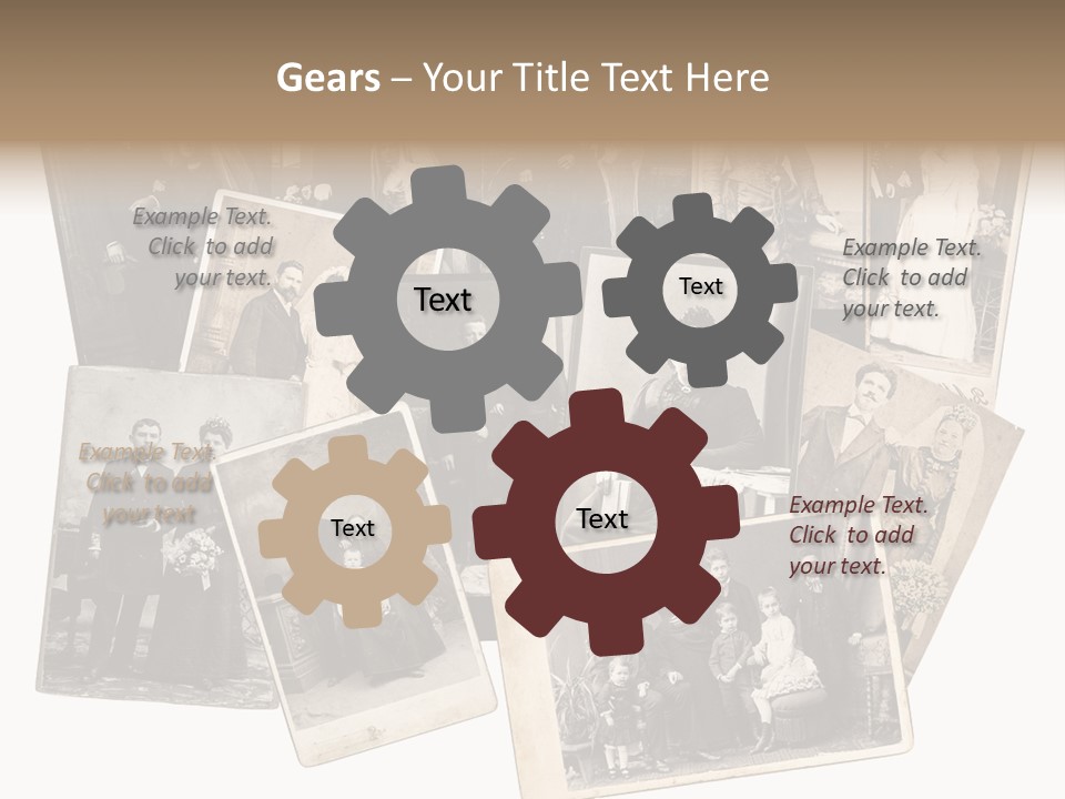 Nostalgic Marriage Sepia PowerPoint Template