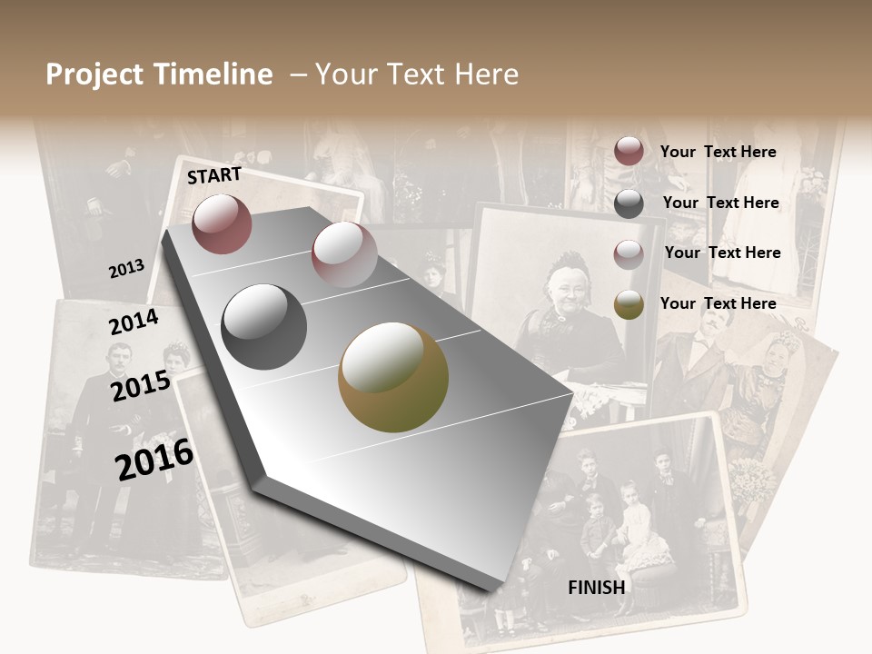 Nostalgic Marriage Sepia PowerPoint Template