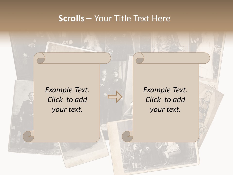Nostalgic Marriage Sepia PowerPoint Template