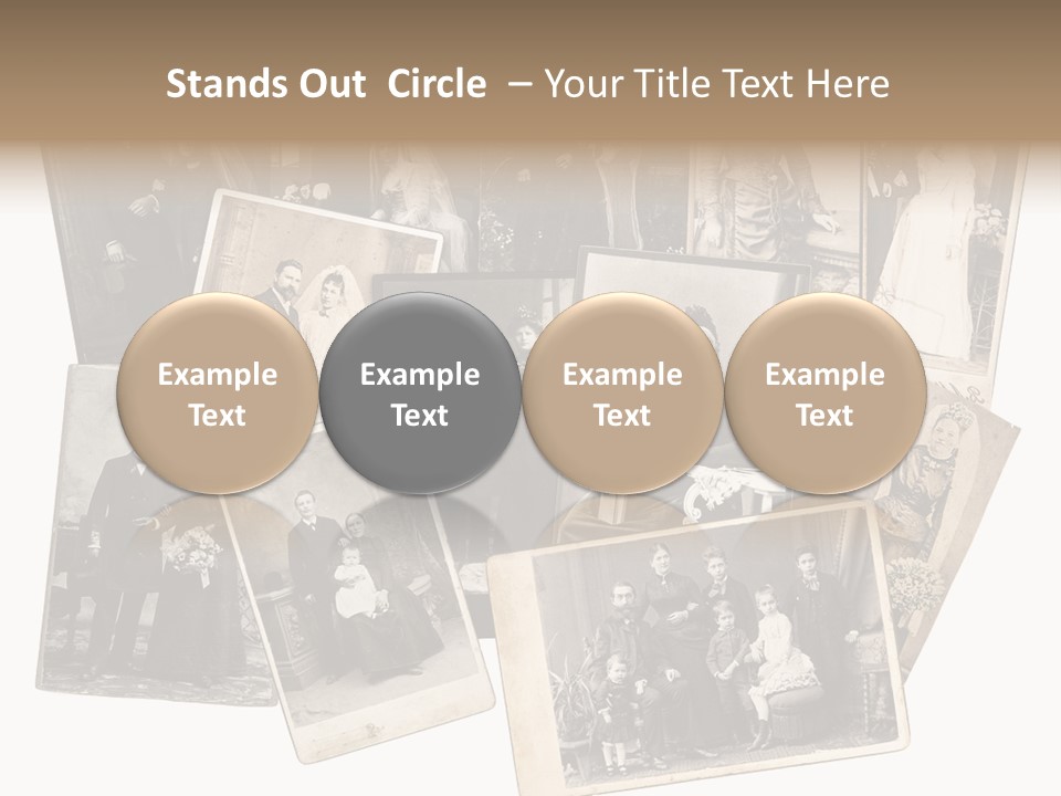 Nostalgic Marriage Sepia PowerPoint Template