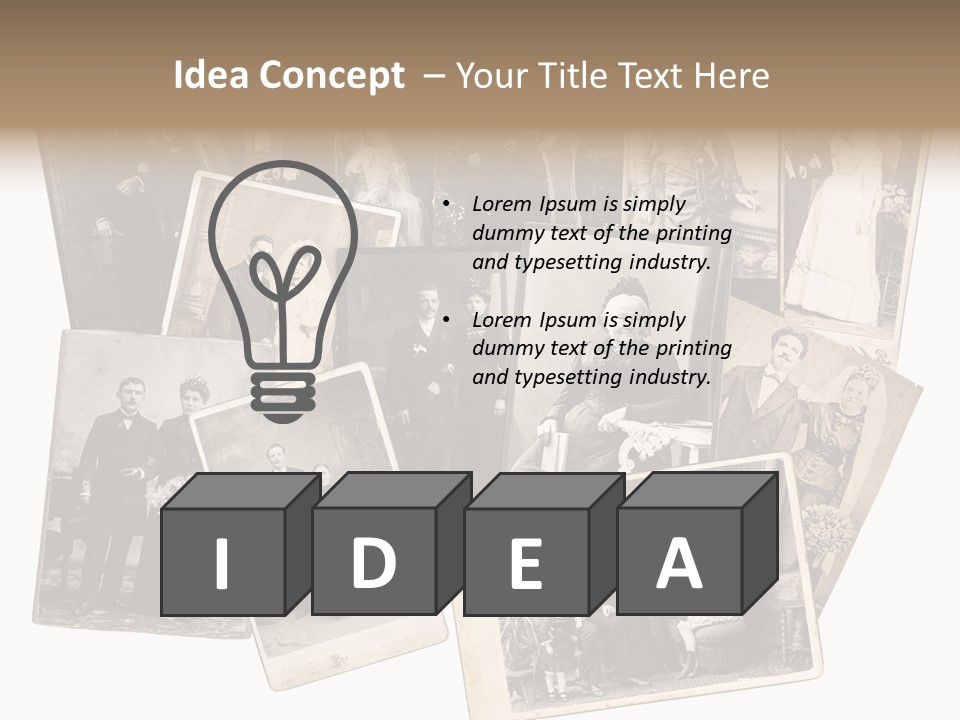 Nostalgic Marriage Sepia PowerPoint Template