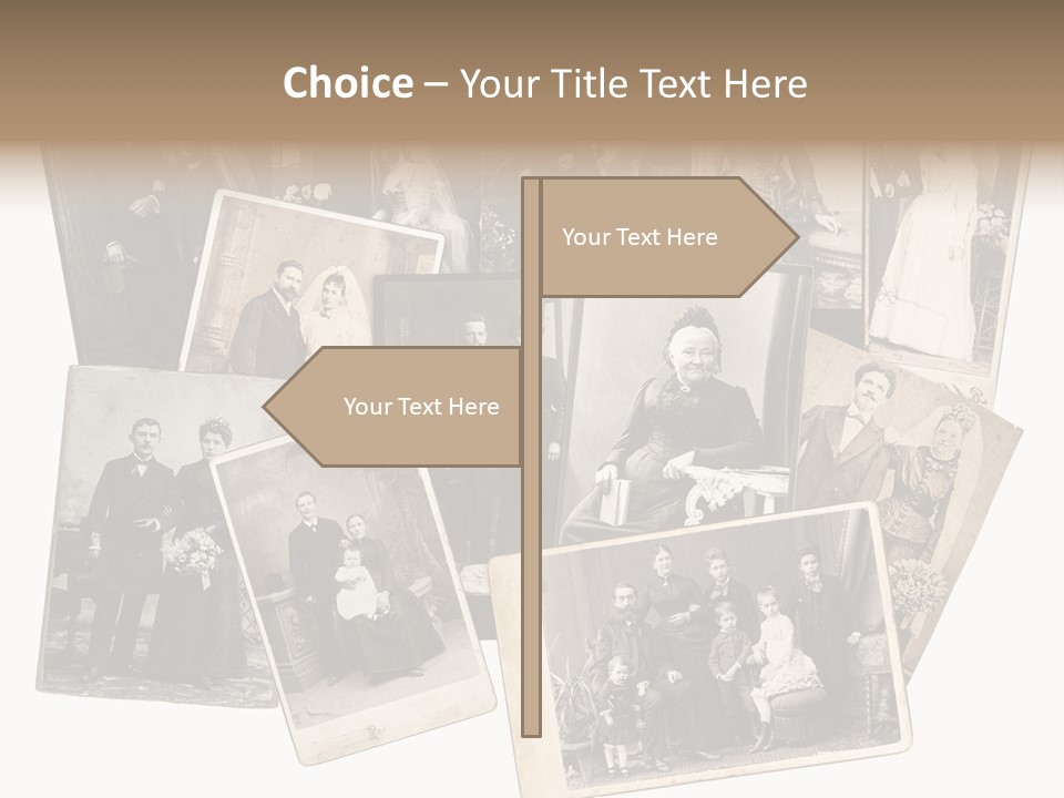 Nostalgic Marriage Sepia PowerPoint Template
