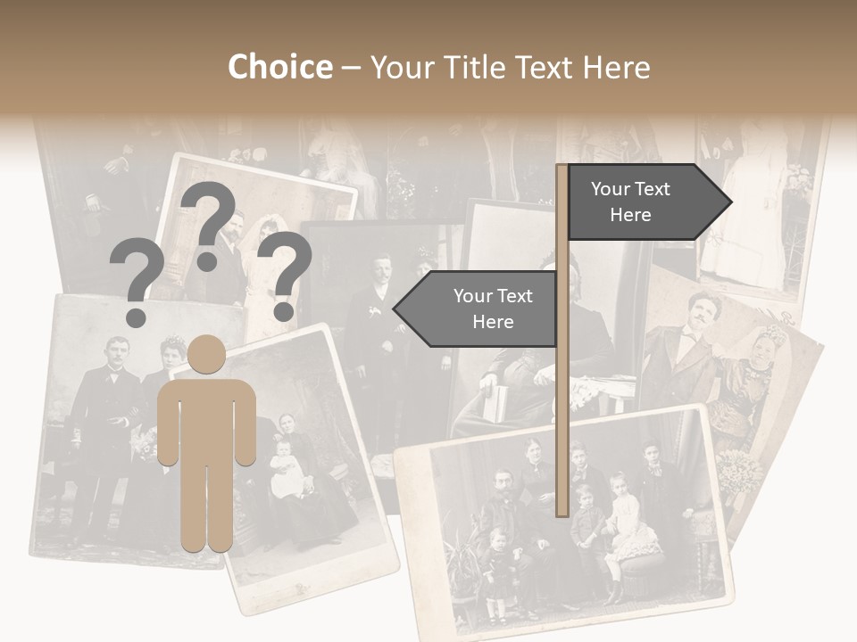 Nostalgic Marriage Sepia PowerPoint Template
