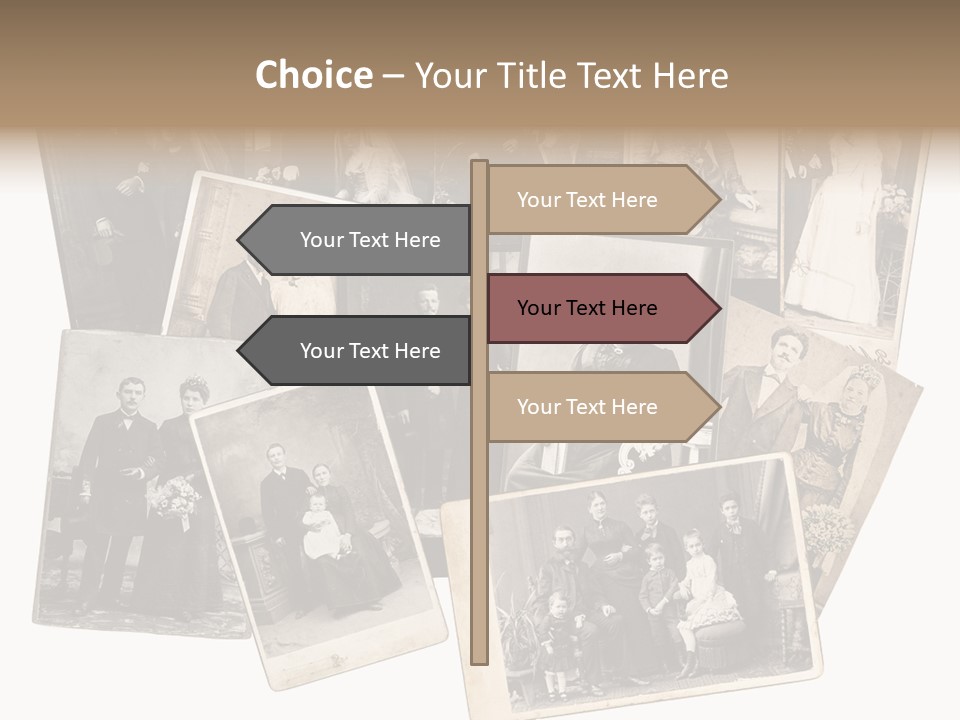 Nostalgic Marriage Sepia PowerPoint Template