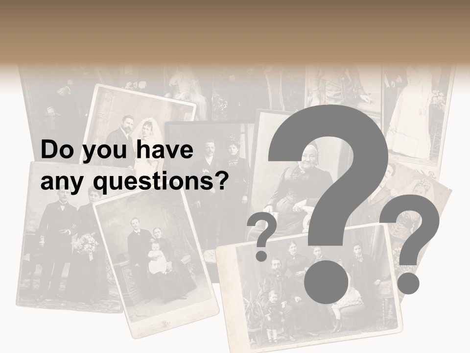 Nostalgic Marriage Sepia PowerPoint Template