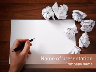 Concepts Writing Business PowerPoint Template