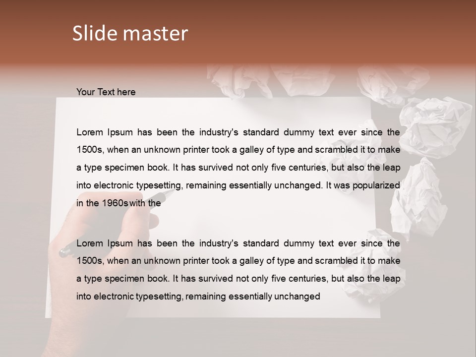 Concepts Writing Business PowerPoint Template