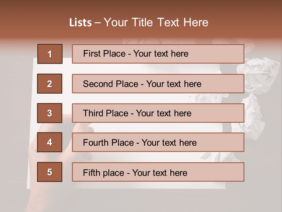 Concepts Writing Business PowerPoint Template