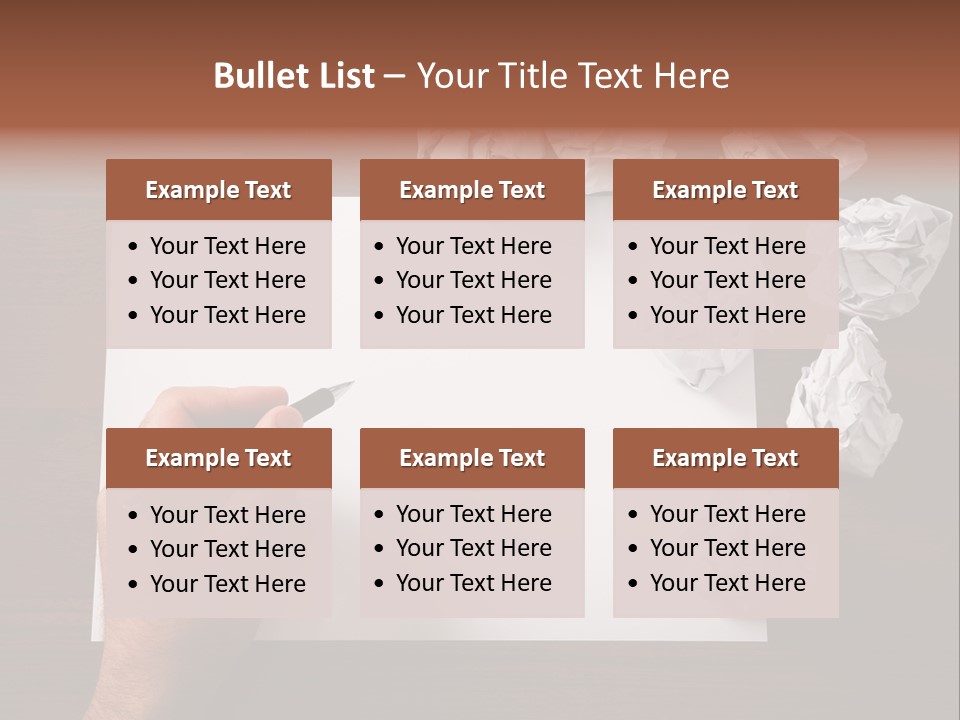 Concepts Writing Business PowerPoint Template
