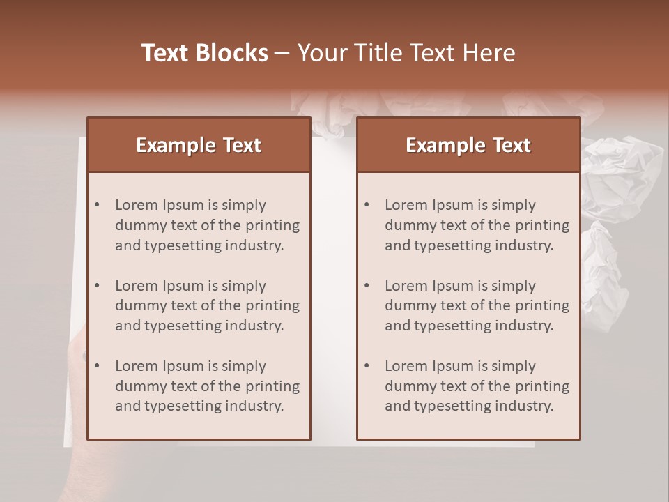 Concepts Writing Business PowerPoint Template