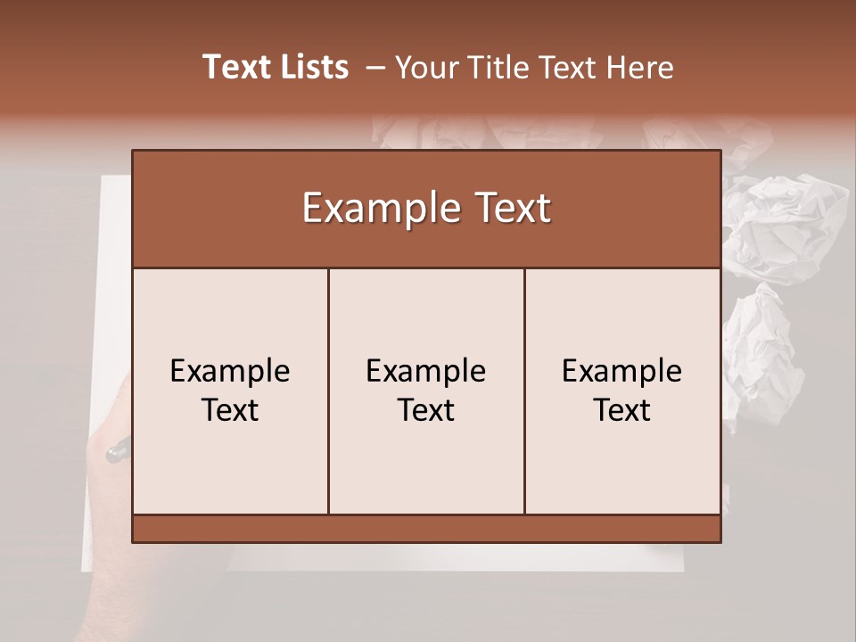 Concepts Writing Business PowerPoint Template
