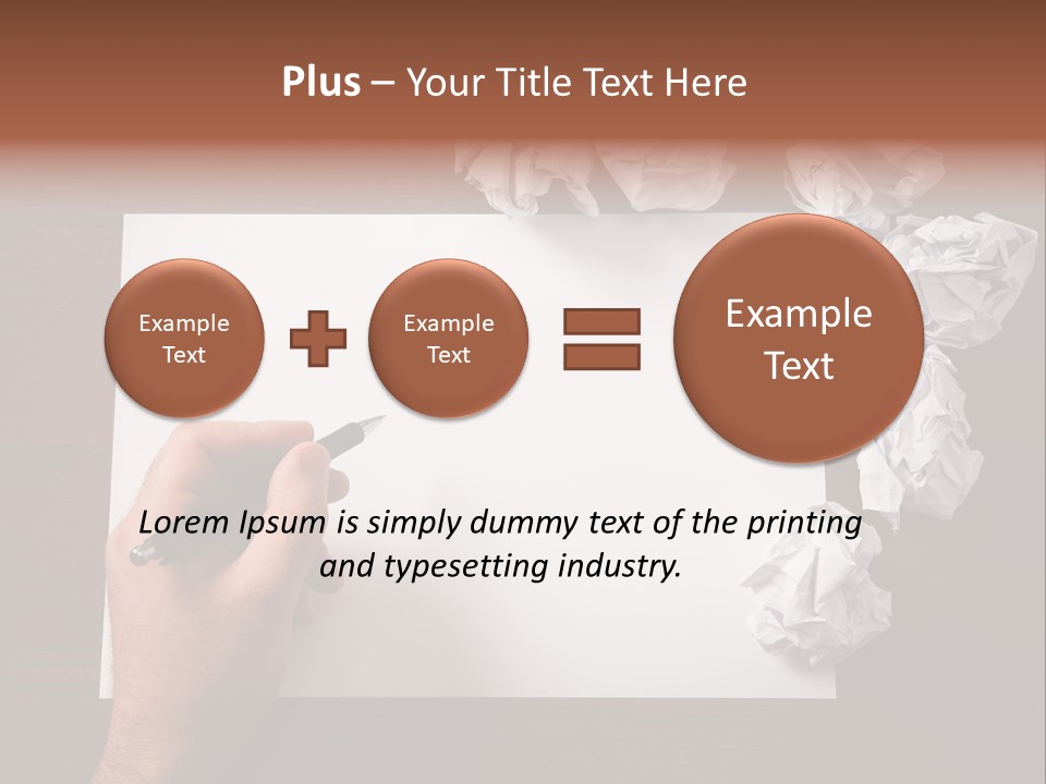 Concepts Writing Business PowerPoint Template