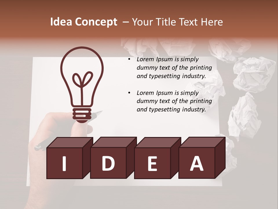 Concepts Writing Business PowerPoint Template