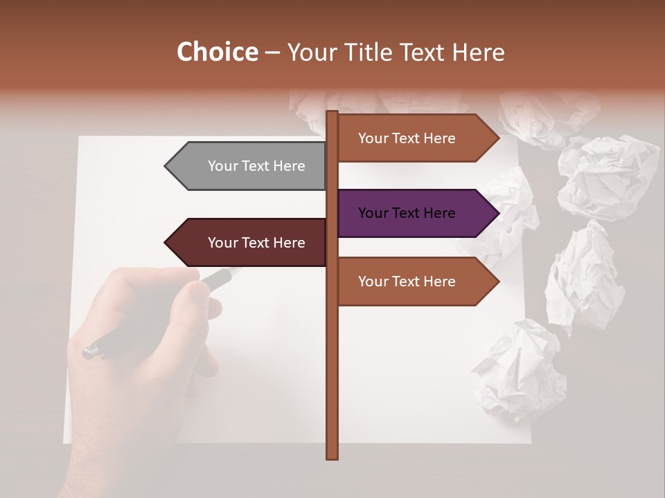 Concepts Writing Business PowerPoint Template