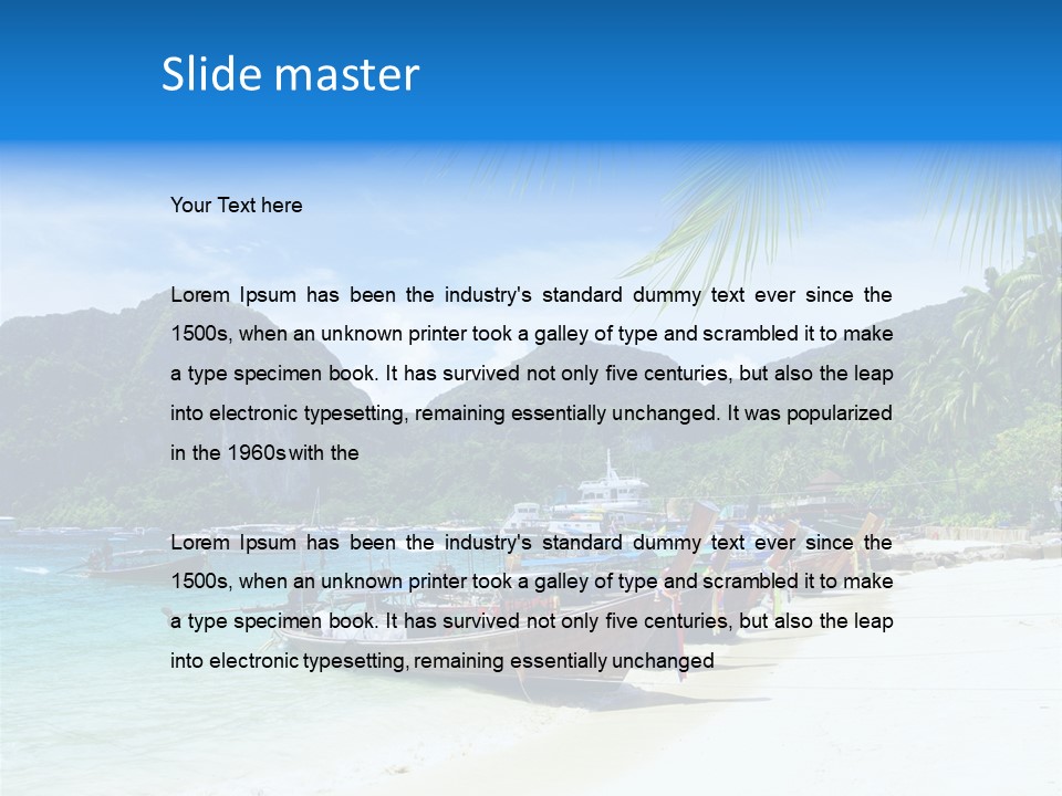 Lagoon Ship Tourism PowerPoint Template