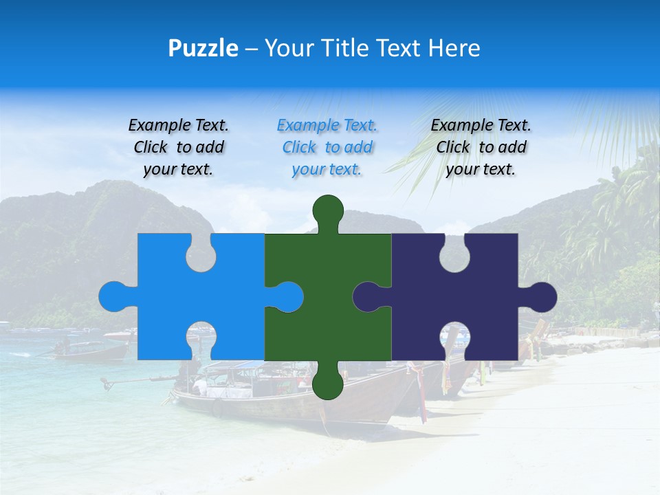 Lagoon Ship Tourism PowerPoint Template