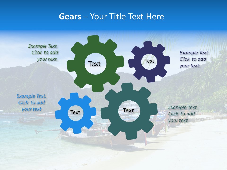 Lagoon Ship Tourism PowerPoint Template