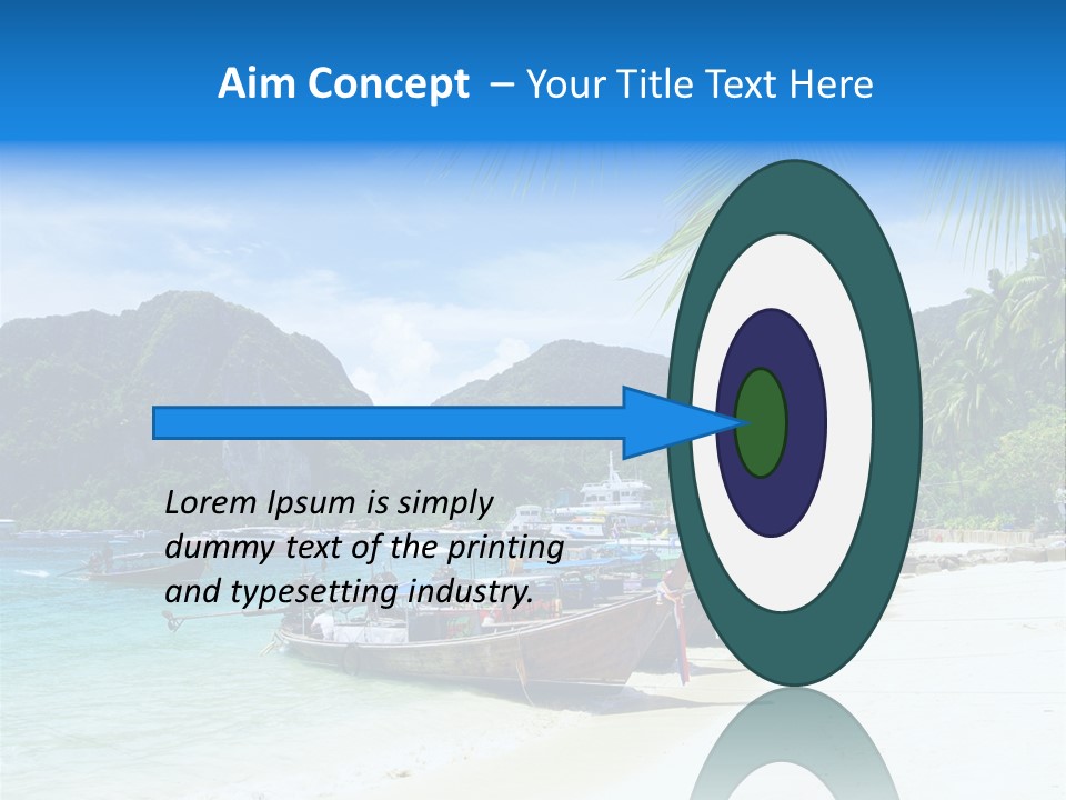 Lagoon Ship Tourism PowerPoint Template