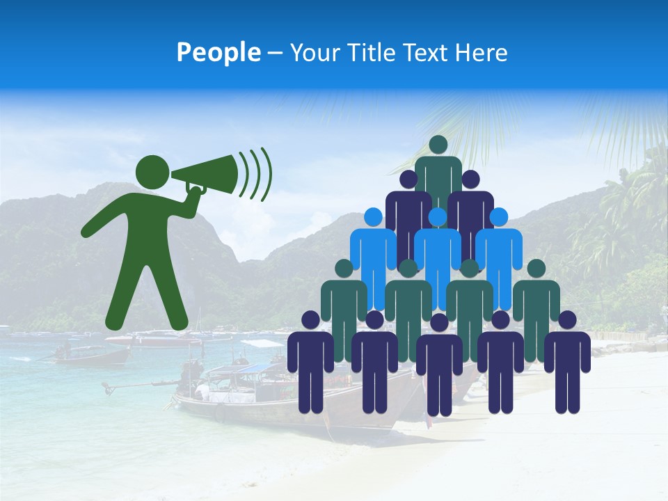 Lagoon Ship Tourism PowerPoint Template