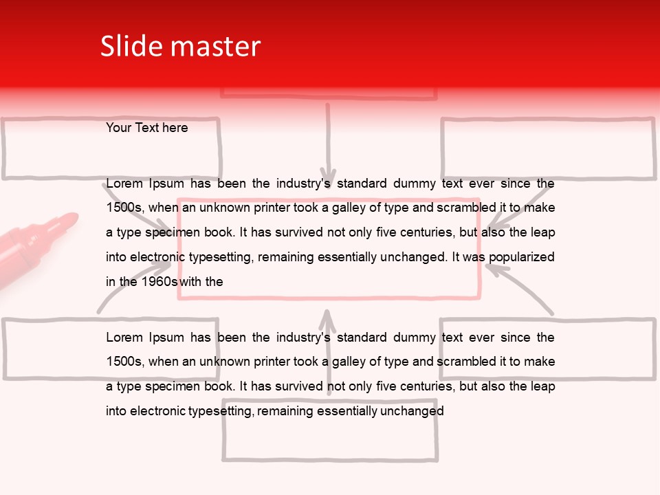 Arrow Sketching Board PowerPoint Template