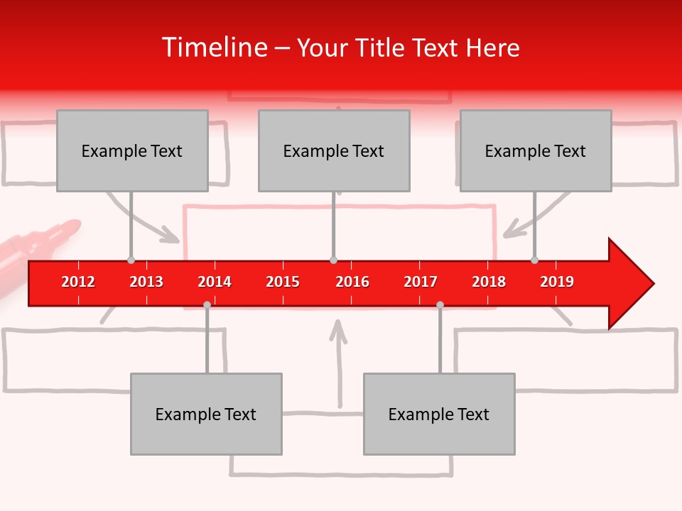 Arrow Sketching Board PowerPoint Template