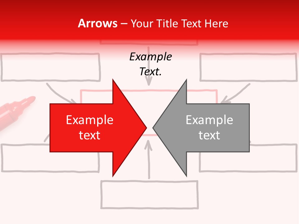 Arrow Sketching Board PowerPoint Template