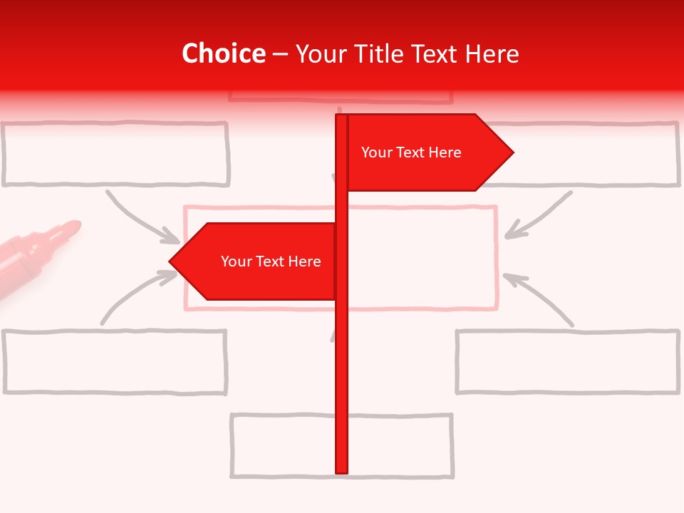 Arrow Sketching Board PowerPoint Template