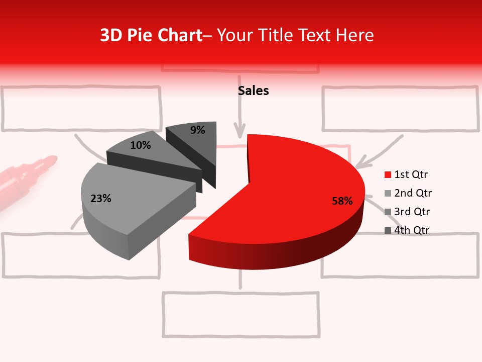 Arrow Sketching Board PowerPoint Template