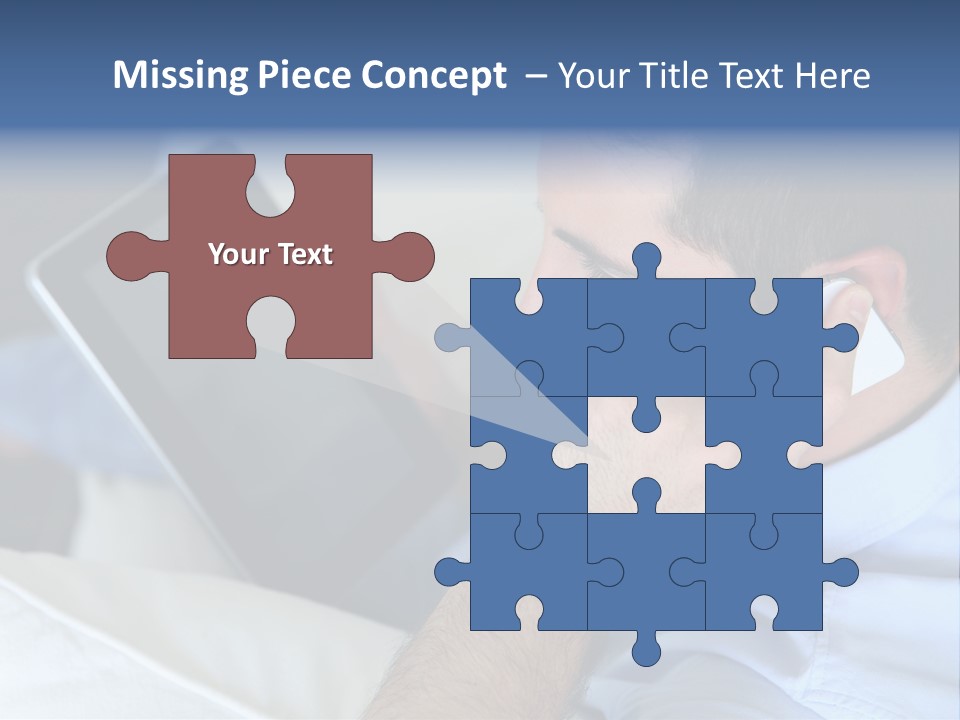 Telephone Young Sitting PowerPoint Template