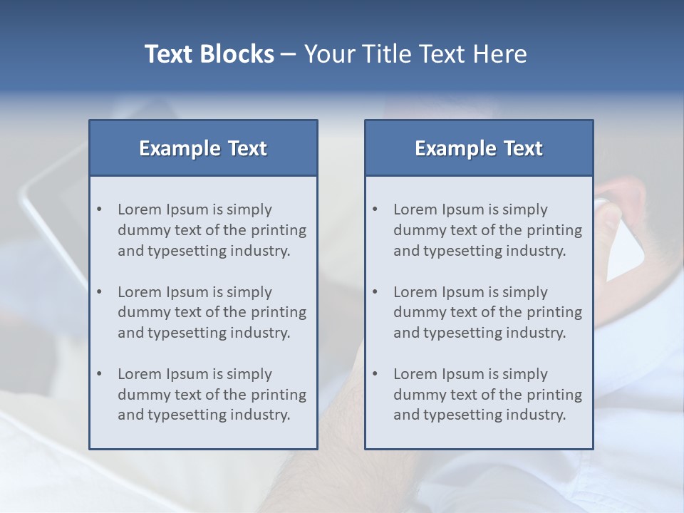 Telephone Young Sitting PowerPoint Template