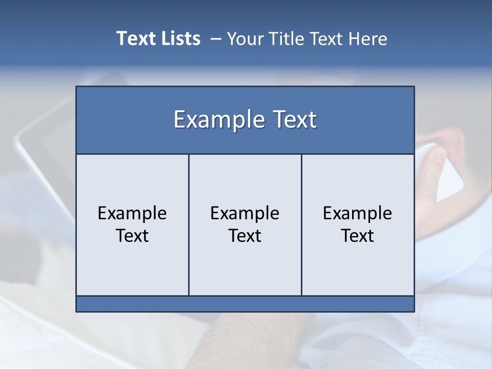 Telephone Young Sitting PowerPoint Template